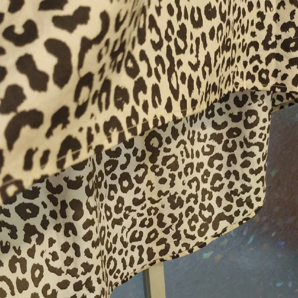 Ambiance Black and Cream Leopard Print Top - Picture 6 of 8